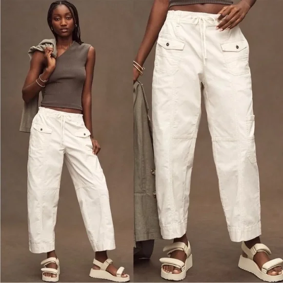 Anthropologie Pilcro Utility Drawstring Pocket Pants S - Picture 1 of 12